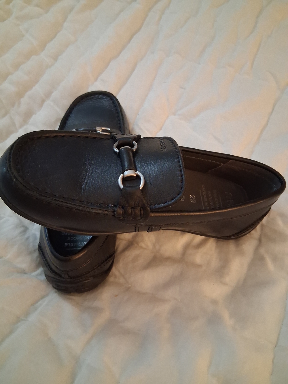 Boys Black Italian Leather Bit Loafers - Classic Slip-On Dress Shoe
